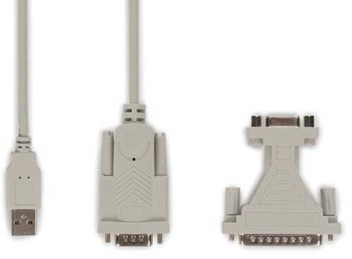 Kabel USB/seriell 1 Meter Gummi weiß