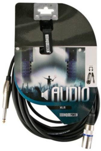 XLR-Kabel 3-polig Stecker/Klinke 6 Meter Gummi schwarz