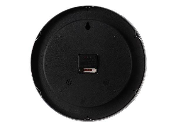 Wanduhr 35,5 cm Aluminium schwarz/silber