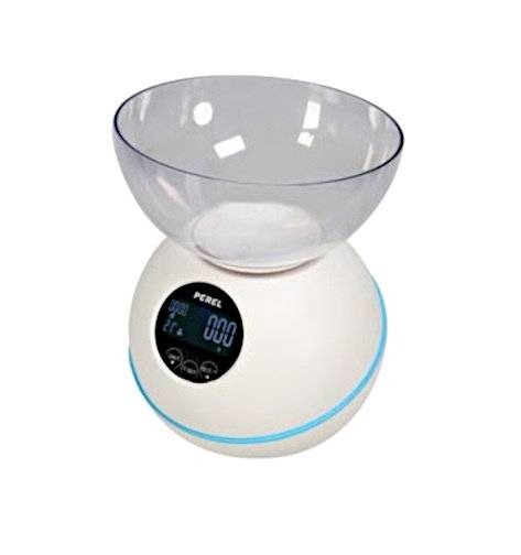 Küchenwaage digital 16 x 16 cm ABS weiß