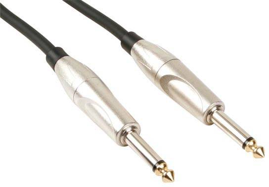 Patchkabel Buchse 6,35 mm Stecker 1 Meter schwarz