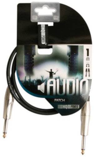 Patchkabel Buchse 6,35 mm Stecker 1 Meter schwarz