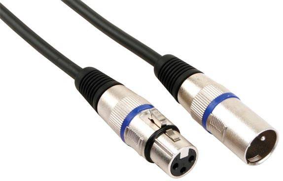 XLR-Kabel 3-polig Stecker/Buchse 6 Meter schwarz