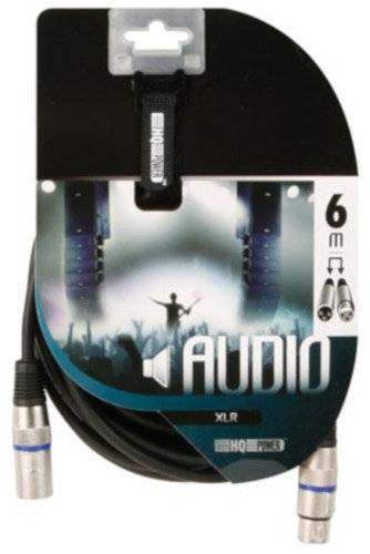 XLR-Kabel 3-polig Stecker/Buchse 6 Meter schwarz