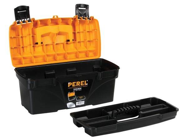 Werkzeugkoffer 41 x 20,9 x 19,5 cm schwarz/orange