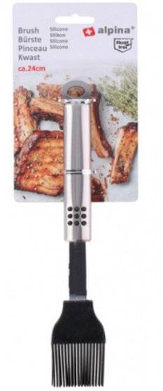 Grillbürste 24 cm Edelstahl/Polypropylen silber/schwarz