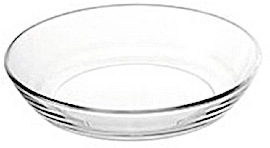 Teller Basic 14 cm Glas transparent/schwarz