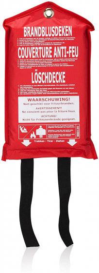 Feuerlöschdecke SW BBD1301 x 1 Meter Glasfaser rot