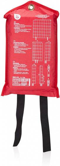 Feuerlöschdecke SW BBD1301 x 1 Meter Glasfaser rot