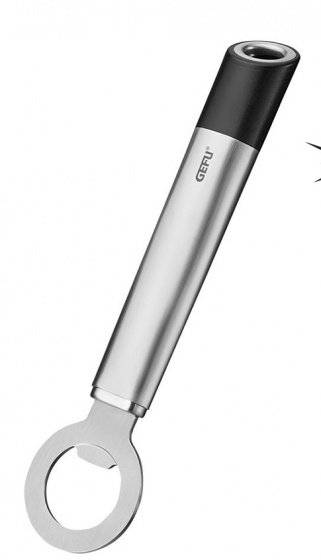 Flaschenöffner 17,2 cm Edelstahl silber/schwarz