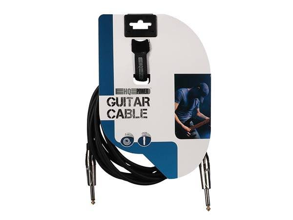 Patchkabel Buchse 6,35 mm Stecker 5 Meter schwarz