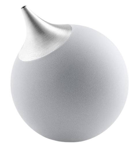 Seifenspender 8 cm Silikon/RVS grau/silbern