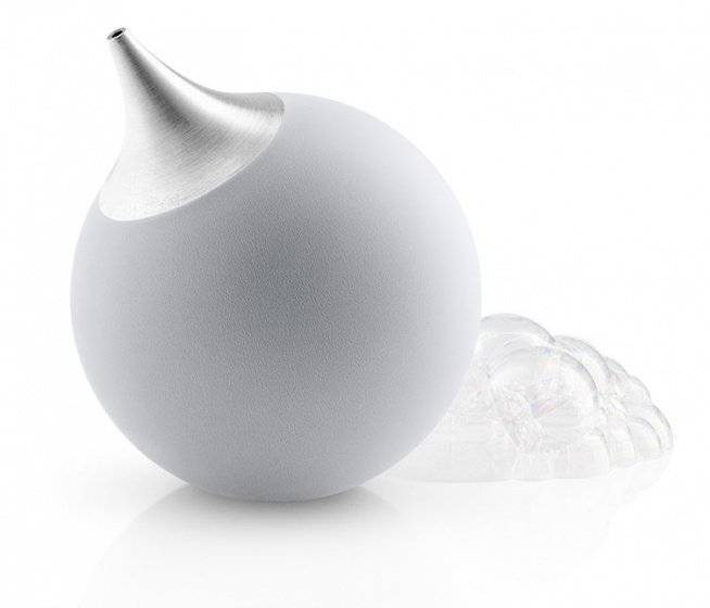 Seifenspender 8 cm Silikon/RVS grau/silbern