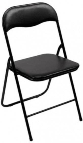 Klappstuhl 38 x 43 x 78 cm PVC/Stahl schwarz