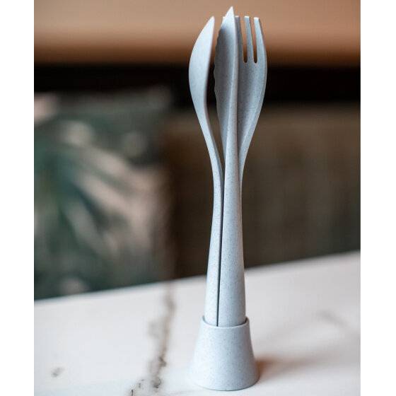 Bestecksatz Tulip 22,5 cm thermoplastisch grau 4-teilig