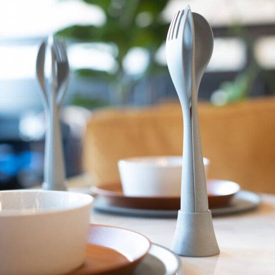 Bestecksatz Tulip 22,5 cm thermoplastisch grau 4-teilig