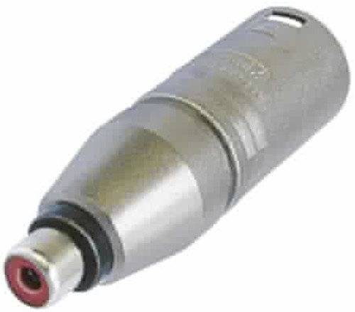 Stecker XLR-Stecker/RCA-Buchse 6,2 cm Stahl silber