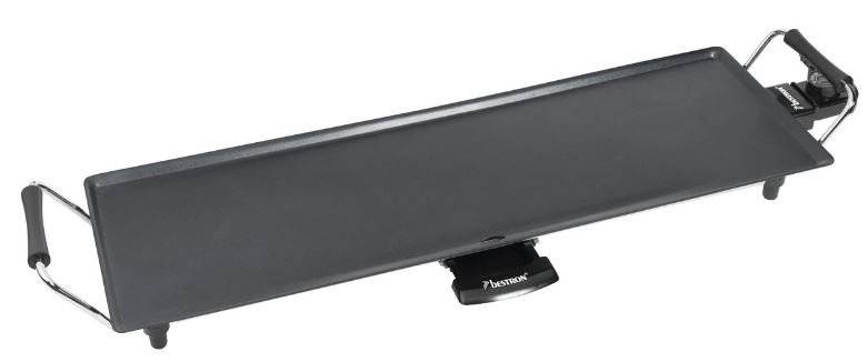 Grillplatte elektrisch XL 1800W 70,5 cm Stahl schwarz