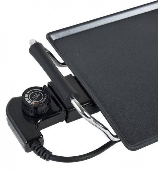 Grillplatte elektrisch XL 1800W 70,5 cm Stahl schwarz