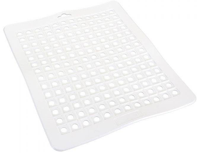 Spülenabdeckung 32 x 27 cm Gummi weiß