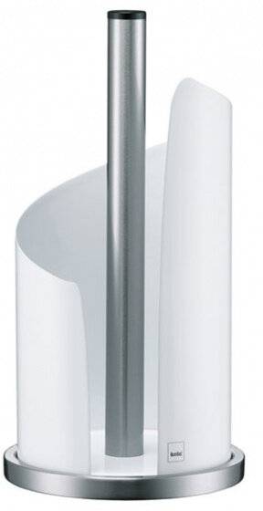 Küchenrollenhalter Stella 15 x 32 cm aus Edelstahl weiß/silber