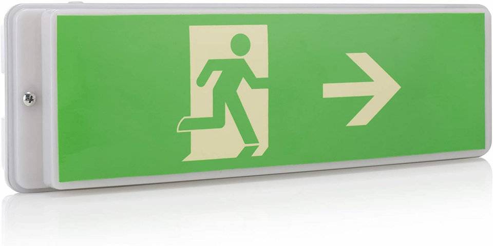 Notbeleuchtung NV52 LED 7,5W 36 cm Aluminiumgrün