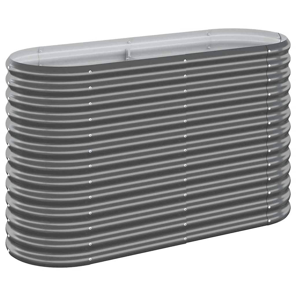 vidaXL Hochbeet Pulverbeschichteter Stahl 114x40x68 cm Anthrazit