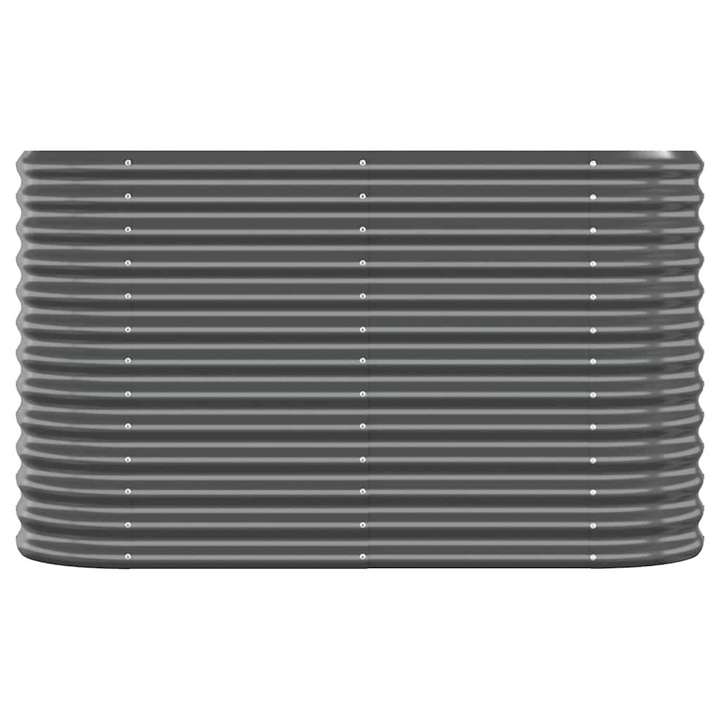 vidaXL Hochbeet Pulverbeschichteter Stahl 114x40x68 cm Anthrazit