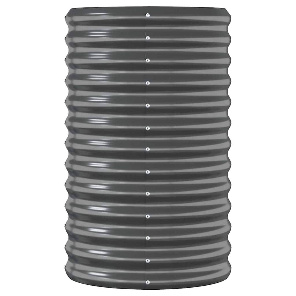 vidaXL Hochbeet Pulverbeschichteter Stahl 114x40x68 cm Anthrazit