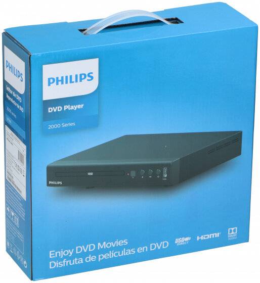 Philips DVD-Player Für nahezu alle Disc-Formate USB Media Link schwarz (TAEP200/12)