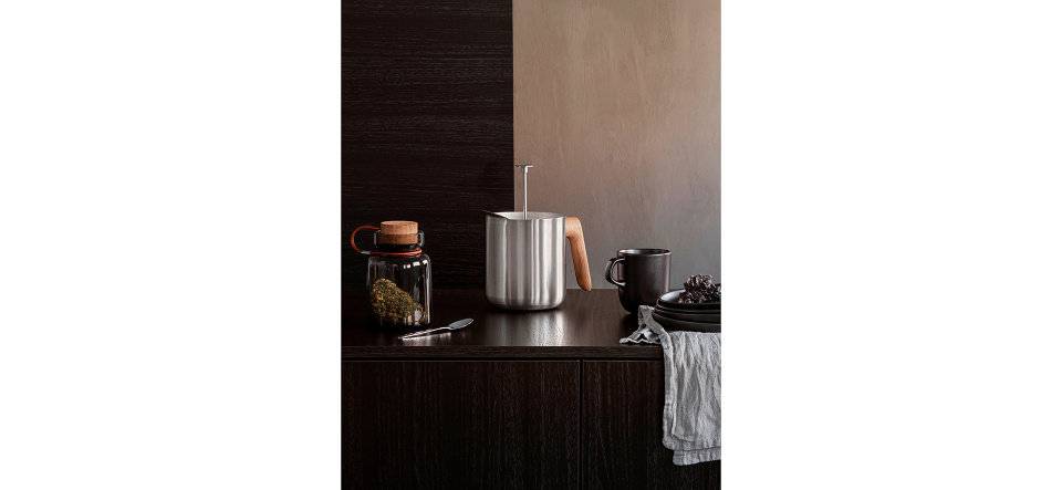 Tee-Kafetiere Nordic Kitchen 1 Liter Edelstahl silber