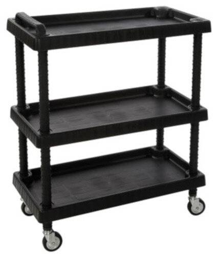 Werkzeugwagen 75 x 37,5 cm Polypropylen schwarz