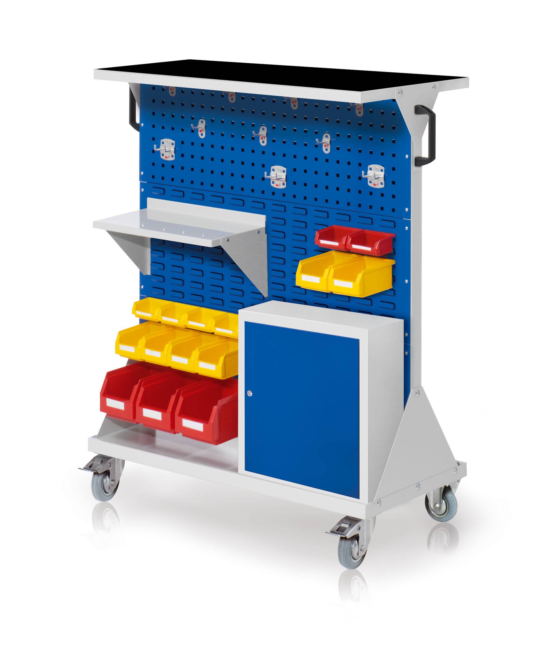 KA7021.09.2416: RasterMobil Gr. 3 RAL 7035/5010 H1270 x B1000 x T500 mm. 1 x Abl