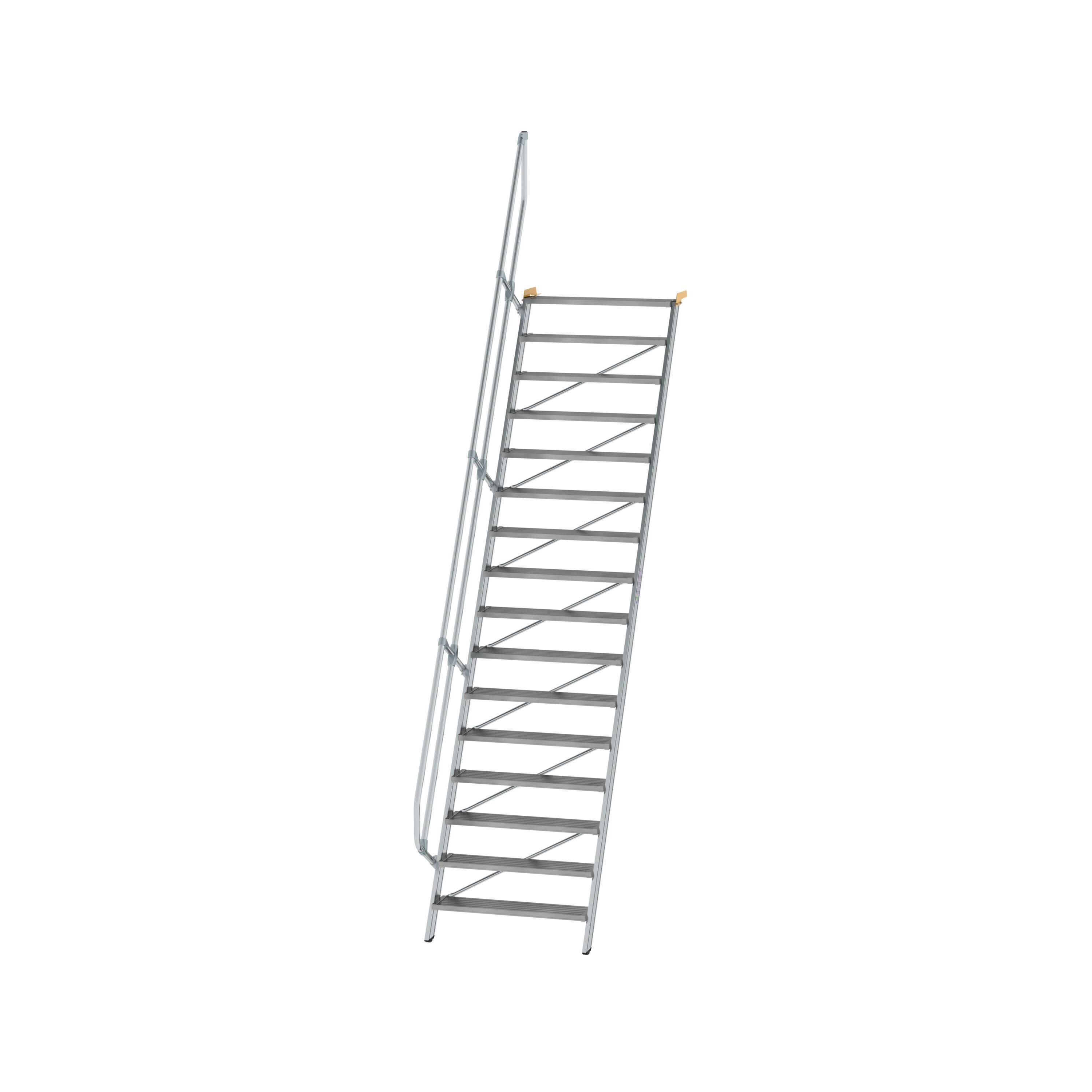 Munk Treppe 60° Stufenbreite 1000 mm 16 Stufen Aluminium ger 450831-YY
