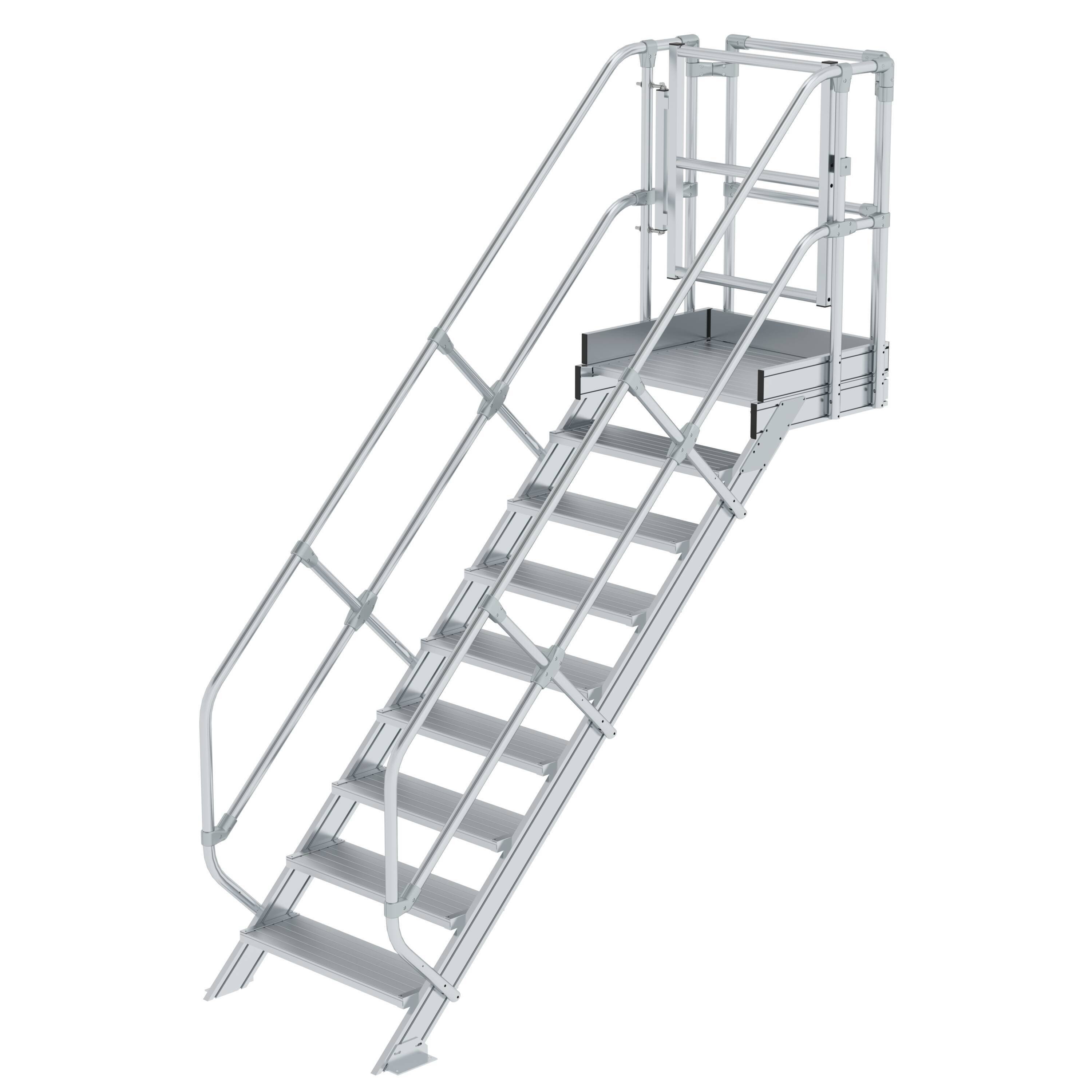 Munk Treppen-Modul Aluminium geriffelt 9 Stufen 451074-YY