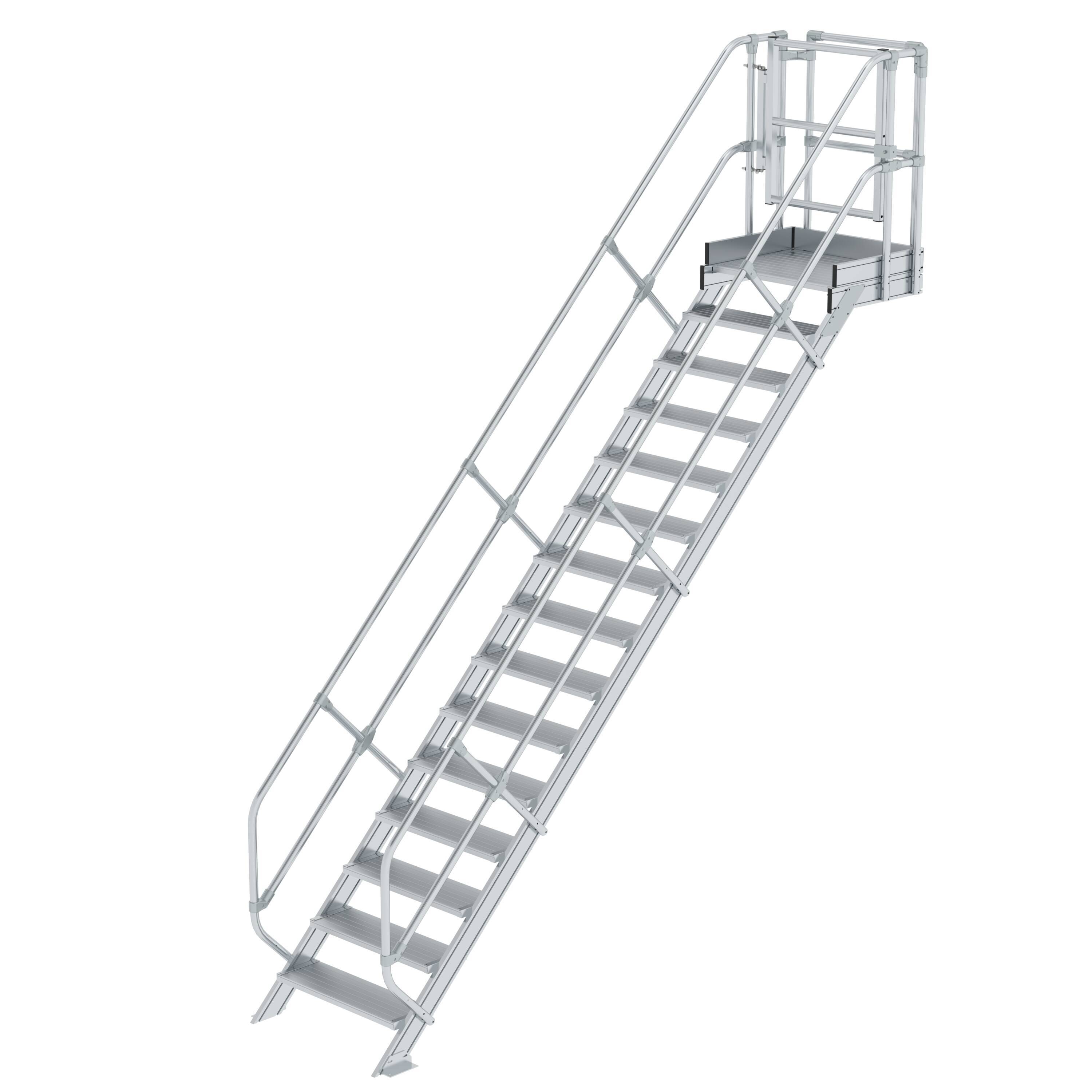 Munk Treppen-Modul Aluminium geriffelt 15 Stufen 451084-YY