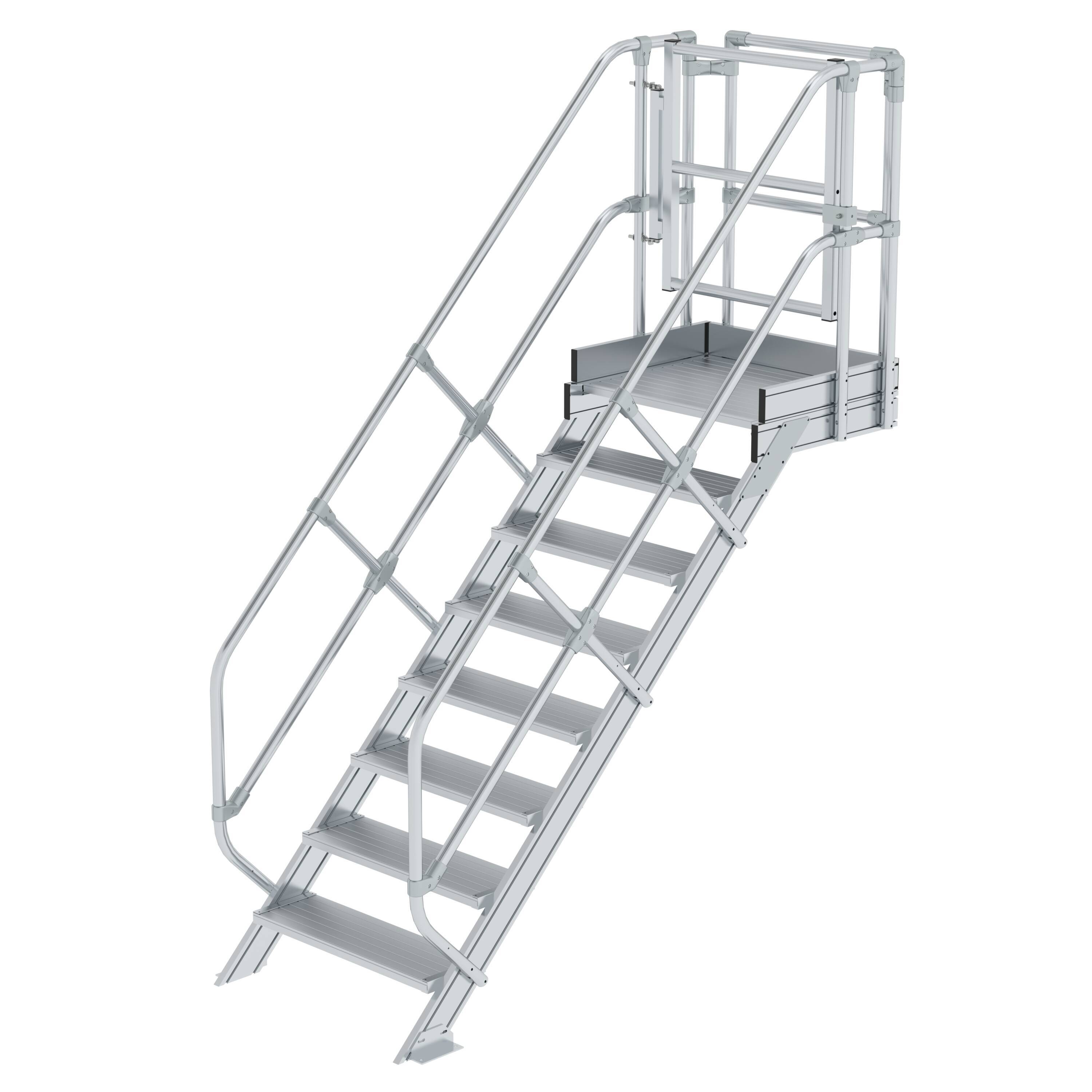 Munk Treppen-Modul Aluminium geriffelt 8 Stufen 451072-YY