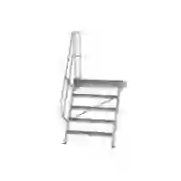 Munk Treppe mit Plattform 60° Stufenbreite 1000 mm 5 Stufen 450854-YY Munk Treppe mit Plattform 60° Stufenbreite 1000 mm 5 Stufen 450854-YY