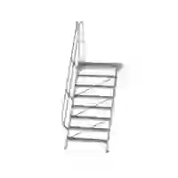 Aluminium-Treppe mit Plattform 60° 8Stufen<br>300408 Aluminium-Treppe mit Plattform 60° 8Stufen<br>300408
