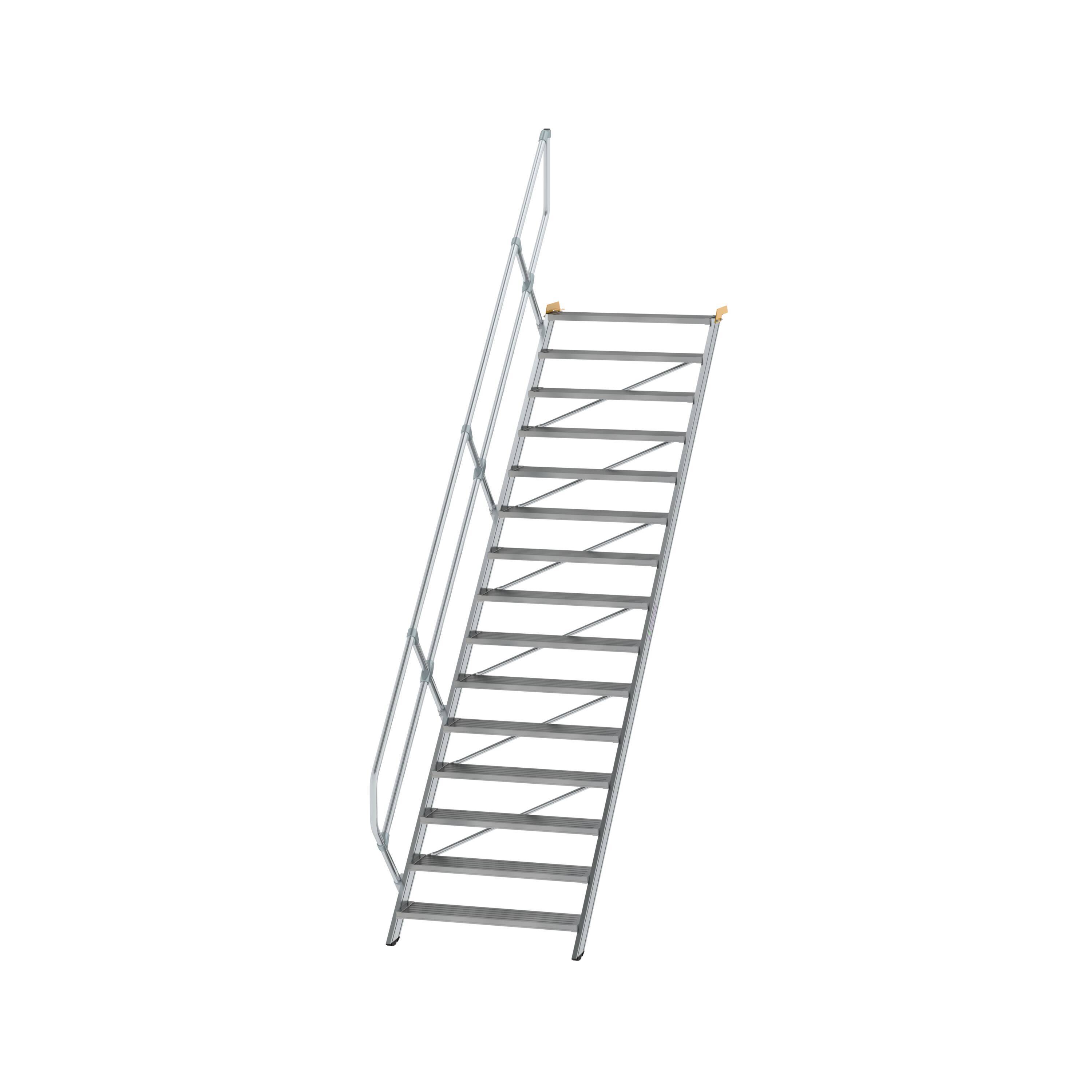 Aluminium-Treppe 45° 15Stufen