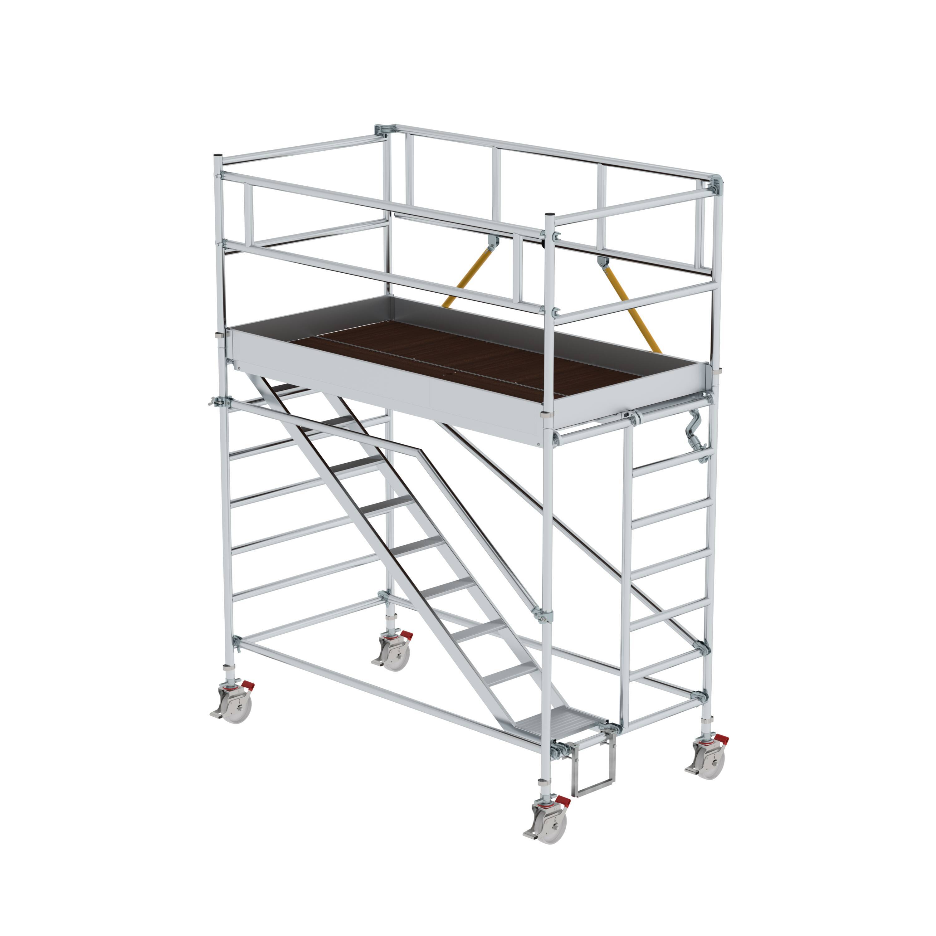 Munk Rollgerüst SG 1,35 x 2,45 m mit Schrägaufstiegen Plattf 450450-YY