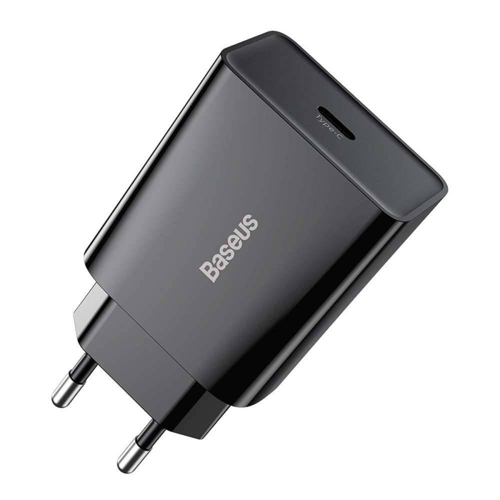 Baseus Speed Mini Schnellladegerät, USB-C, PD, 3A, 20W (schwarz)