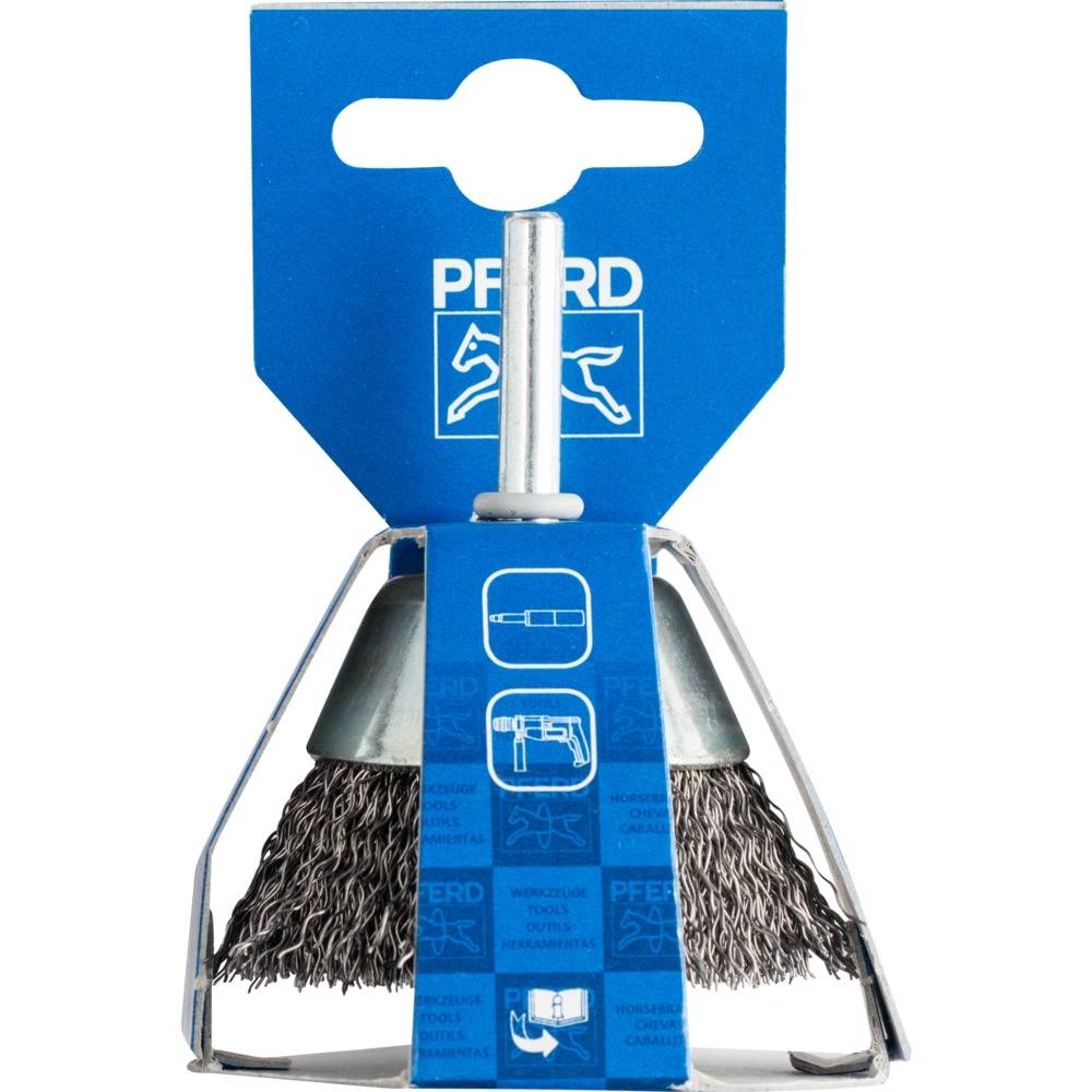 Spazzola a tazza non zopft TBU O 50 mm codolo 6 filo in acciaio 0.30 43703001