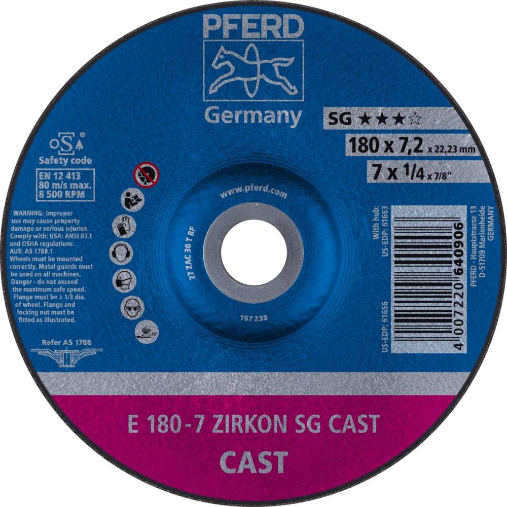 PFERD Schruppscheibe E 180-7 ZIRKON SG CAST