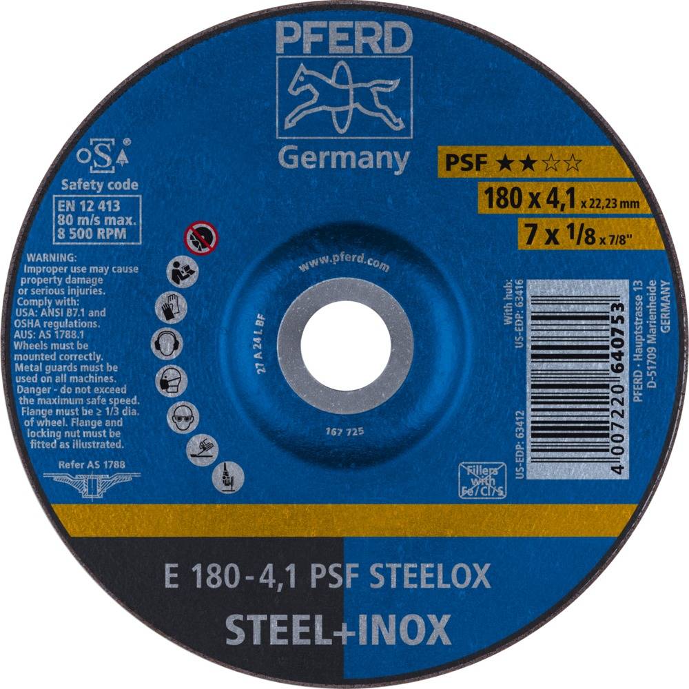PFERD Schruppscheibe E 180-4,1 PSF STEELOX