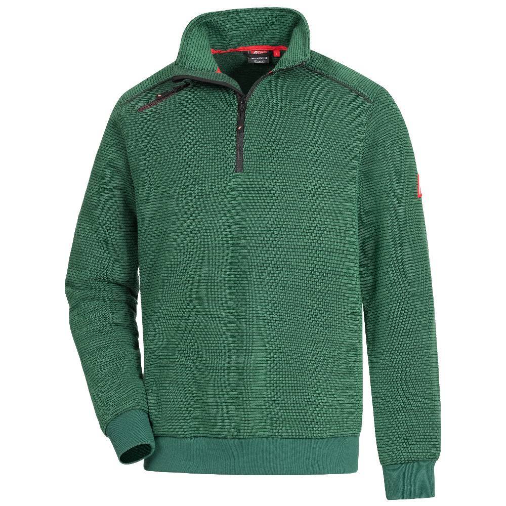 NITRAS MOTION TEX PLUS, Pullover, grün, 400 g/qm, atmungsaktiv, angenehmer Tragekomfort dank aufgerauter und besonders w