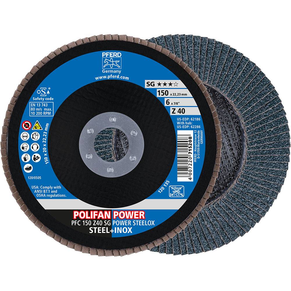 PFERD POLIFAN-Fächerscheibe PFC 150 Z 40 SG POWER STEELOX