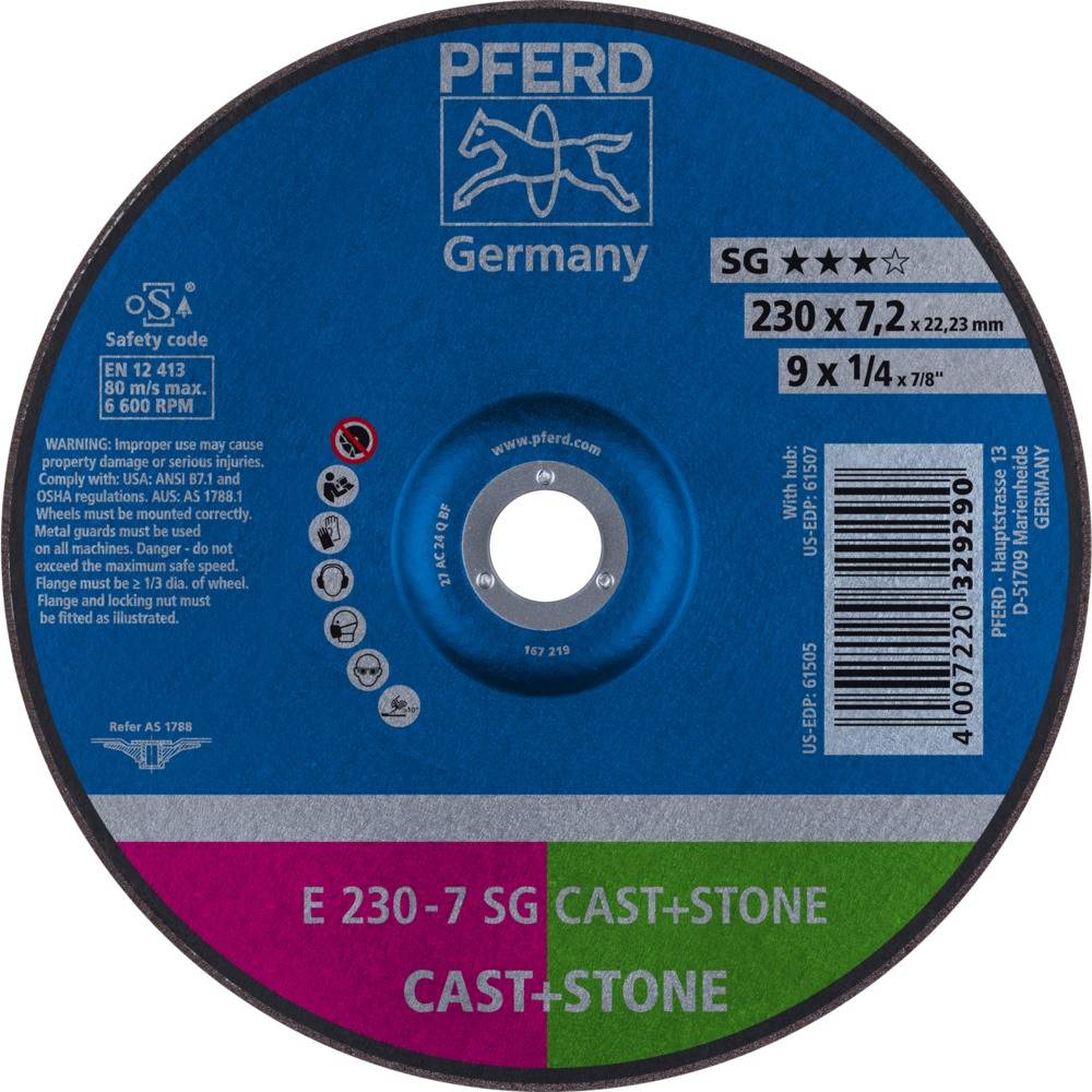 PFERD Schruppscheibe E 230-7 SG CAST+STONE