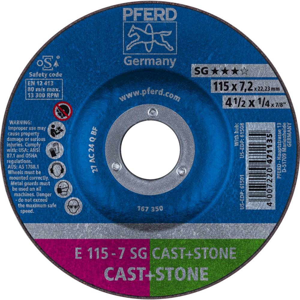 PFERD Schruppscheibe E 115-7 SG CAST+STONE