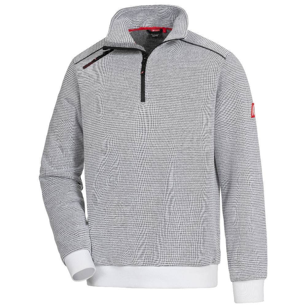 NITRAS MOTION TEX PLUS, Pullover, weiß, 400 g/qm, atmungsaktiv, angenehmer Tragekomfort dank aufgerauter und besonders w
